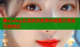 糖心vlog女演员突发事件被警方带走引发热议