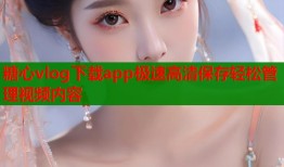 糖心vlog下载app极速高清保存轻松管理视频内容