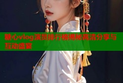 糖心vlog演员排行榜揭秘高清分享与互动盛宴