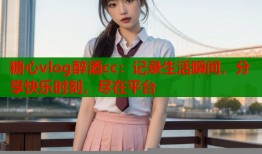 糖心vlog醉酒cc：记录生活瞬间，分享快乐时刻，尽在平台