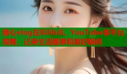 糖心vlog在Bilibili、YouTube等平台观看，记录生活趣事和美好瞬间