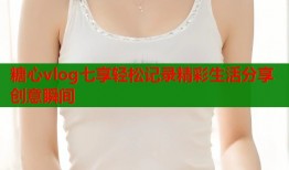 糖心vlog七享轻松记录精彩生活分享创意瞬间