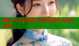 糖心vlog记录高三学生的成长与奋斗日常