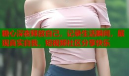 糖心深夜释放自己，记录生活瞬间，展现真实自我，短视频社区分享快乐