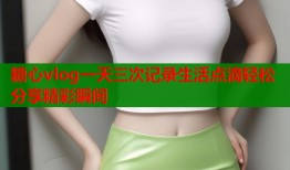 糖心vlog一天三次记录生活点滴轻松分享精彩瞬间