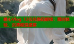 糖心Vlog 12位兑换码解锁：限时体验，沉浸视觉盛宴