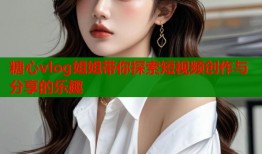 糖心vlog姐姐带你探索短视频创作与分享的乐趣